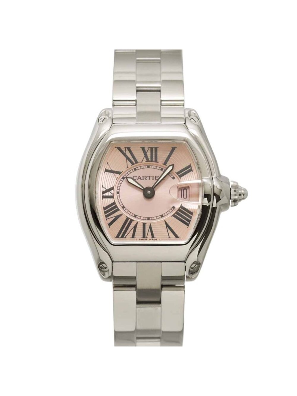 Cartier Roadster SM Watch Date Pink Quartz